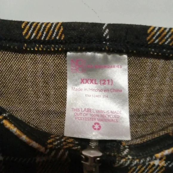 Plaid Black Orange Dress Mini 3XL 4/$15 - Picture 4 of 5